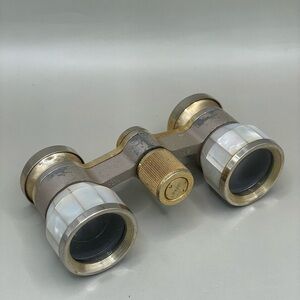 Vintage Jason 3X Coated Opera Glass Mother Of Pearl Brass Binocular Japan READ!